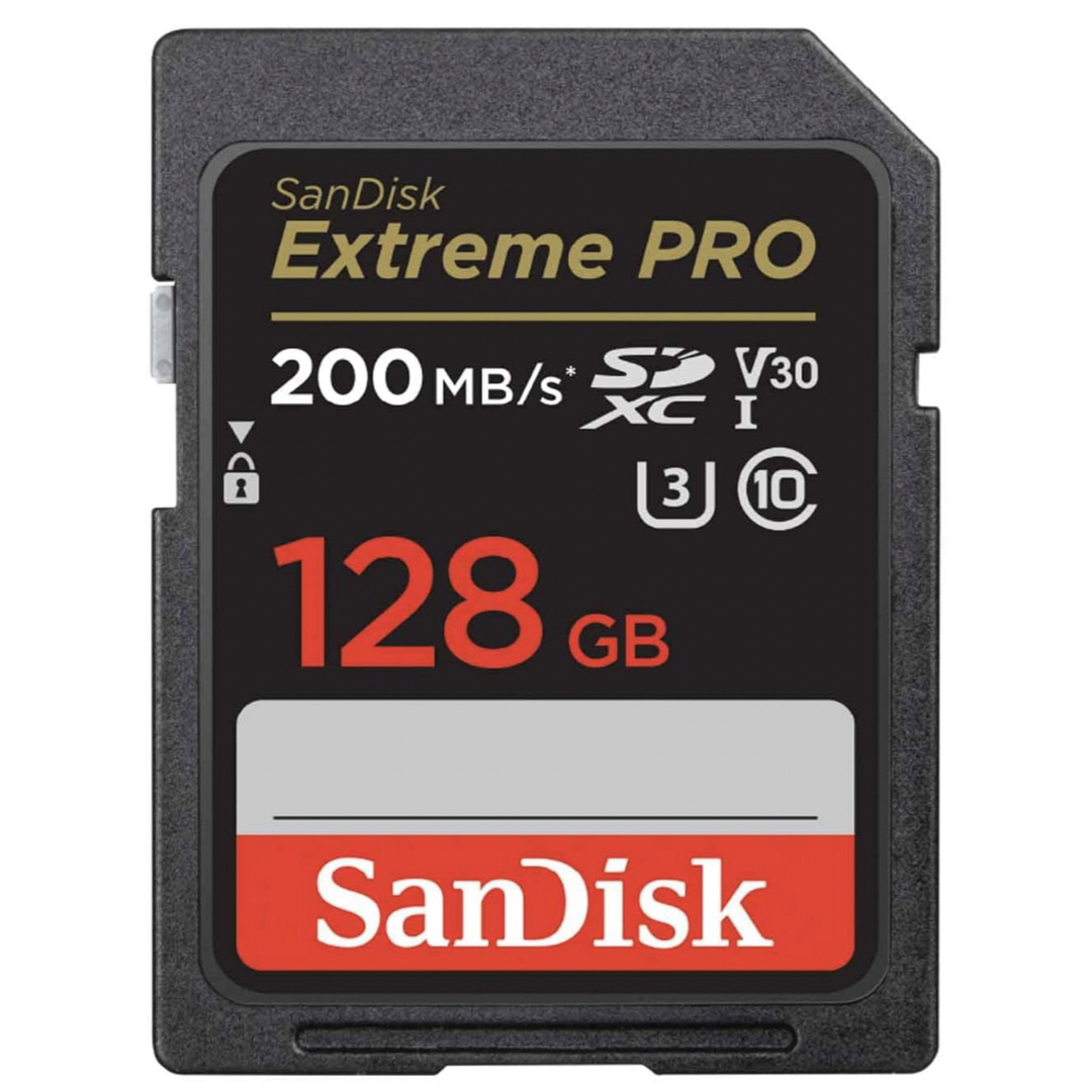 SanDisk(サンディスク)の新品SanDisk Extreme Pro 128GB メモリカード スマホ/家電/カメラのカメラ(その他)の商品写真