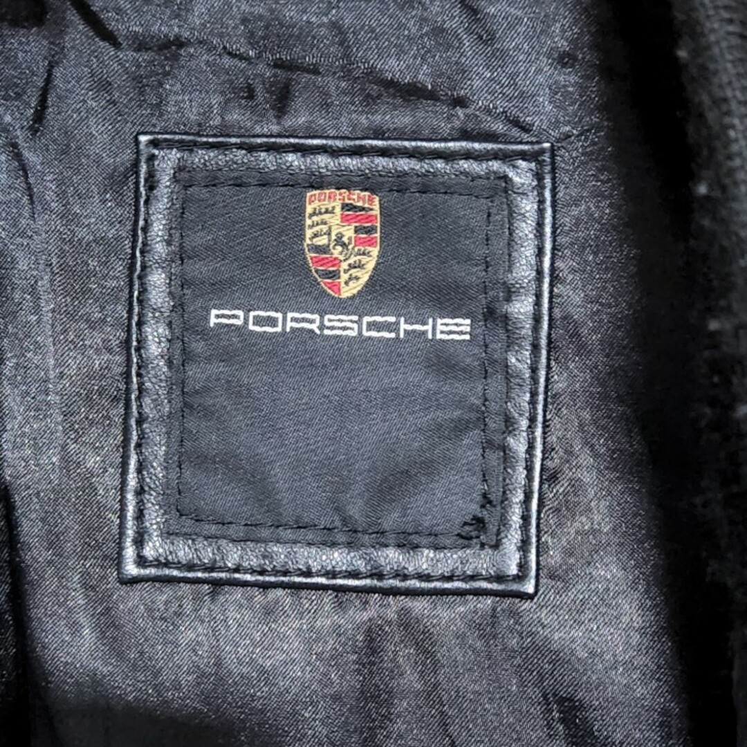 ポルシェ レーシング ジャケット 本革 porsche メンズのジャケット/アウター(レザージャケット)の商品写真