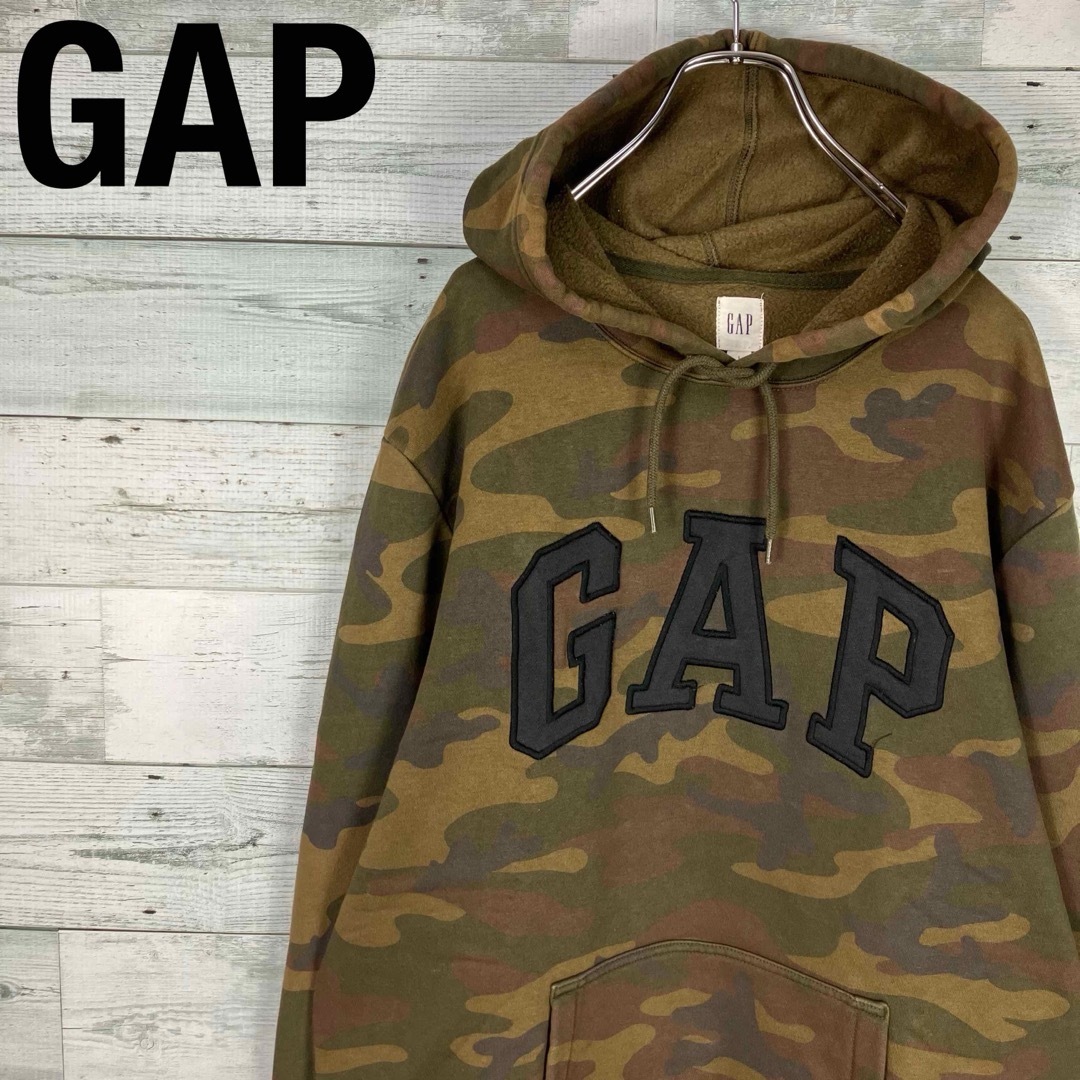 GAP(ギャップ)のGAP ギャップ カモフラ ウッドランドミリタリー プルオーバー パーカー メンズのトップス(パーカー)の商品写真