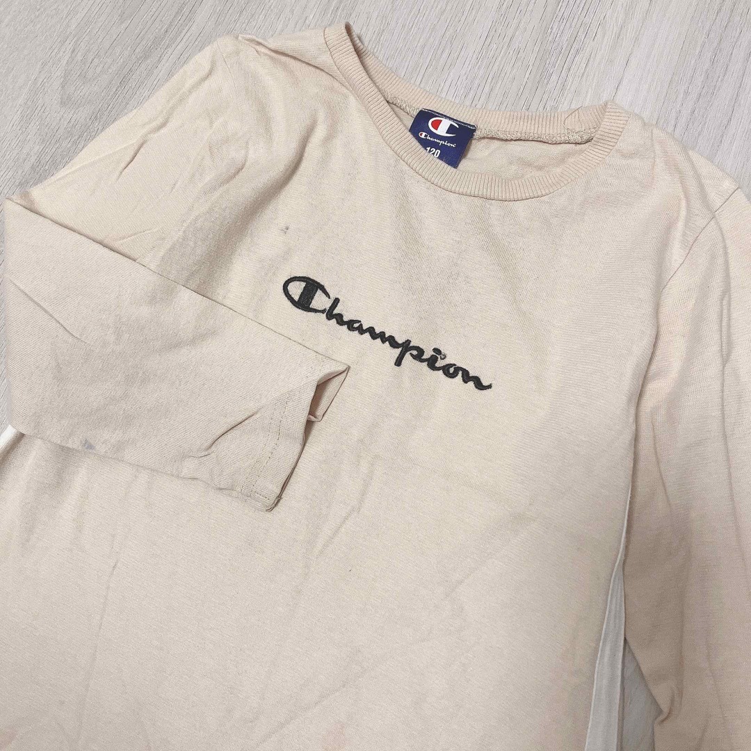 Champion(チャンピオン)の女の子　110 春秋　champion チャンピオン　Tシャツ　ワンピース　 キッズ/ベビー/マタニティのキッズ服女の子用(90cm~)(ワンピース)の商品写真