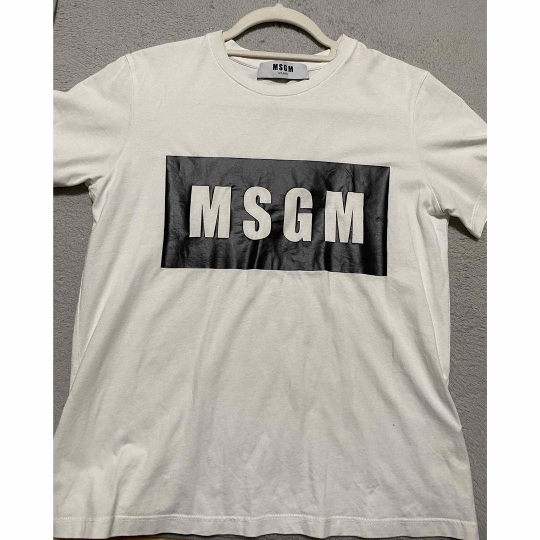 MSGM(エムエスジイエム)のMSGM エムエスジーエム ボックスロゴ Tシャツ レディースのトップス(Tシャツ(半袖/袖なし))の商品写真