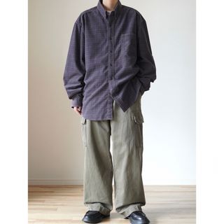 Eddie Bauer - 90s 古着 Eddie Bauer チェック柄 コーデュロイシャツ