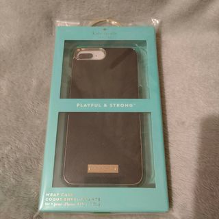 ケイトスペードニューヨーク(kate spade new york)のケイトスペード iPhone 8/7 Plus　ブラック サフィアーノレザー(iPhoneケース)