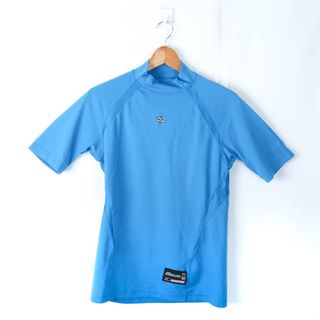 ミズノ(MIZUNO)のミズノ 半袖Tシャツ コンプレッションインナー ハイネック スポーツウエア メンズ Mサイズ ブルー Mizuno(Tシャツ/カットソー(半袖/袖なし))