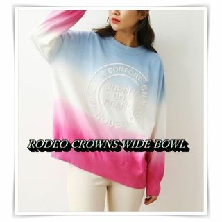 ロデオクラウンズワイドボウル(RODEO CROWNS WIDE BOWL)のRODEO CROWNS WIDE BOWLロデオ♡グラデーションロゴニット(トレーナー/スウェット)