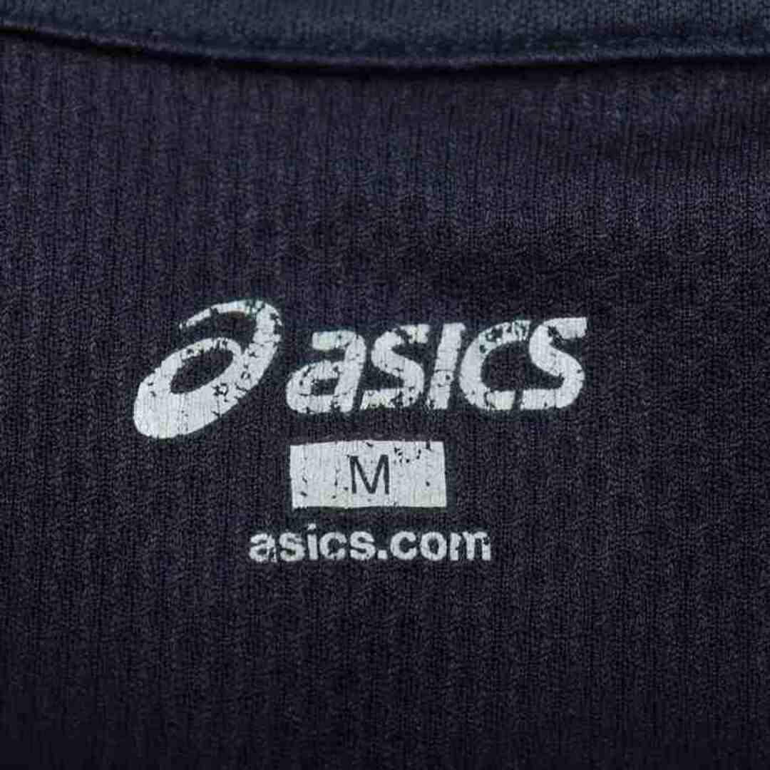 asics(アシックス)のアシックス 半袖Tシャツ ハイネック ハーフジップ スポーツウエア  メンズ Mサイズ ネイビー asics メンズのトップス(Tシャツ/カットソー(半袖/袖なし))の商品写真