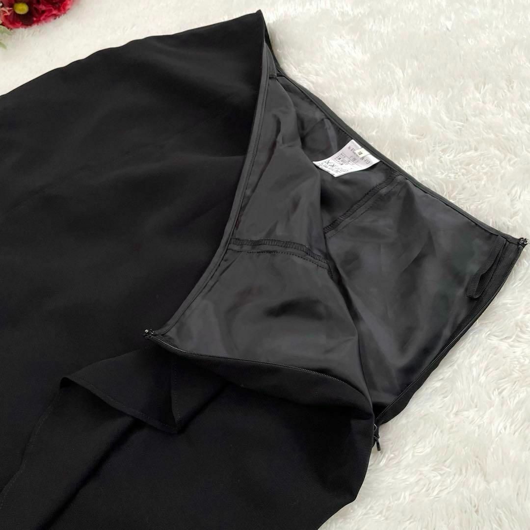 TOKYO SOIR(トウキョウソワール)の良品✨大きいサイズ✨東京ソワール　スカート　フリル　膝丈　ブラック　高級品　15 レディースのスカート(ひざ丈スカート)の商品写真