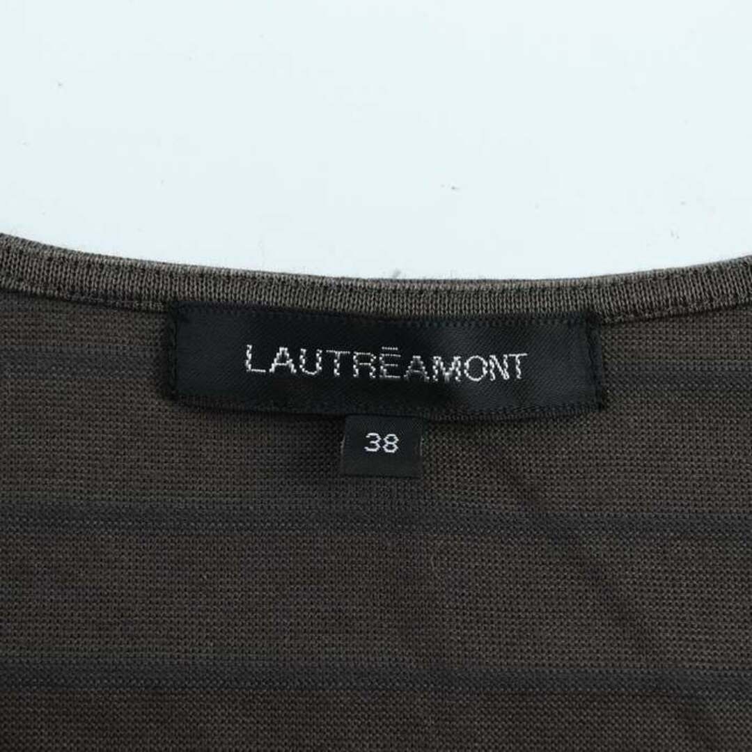 LAUTREAMONT(ロートレアモン)のロートレアモン 半袖Tシャツ トップス カットソー ロング丈 ボーダー レディース 38サイズ カーキ LAUTREAMONT レディースのトップス(Tシャツ(半袖/袖なし))の商品写真