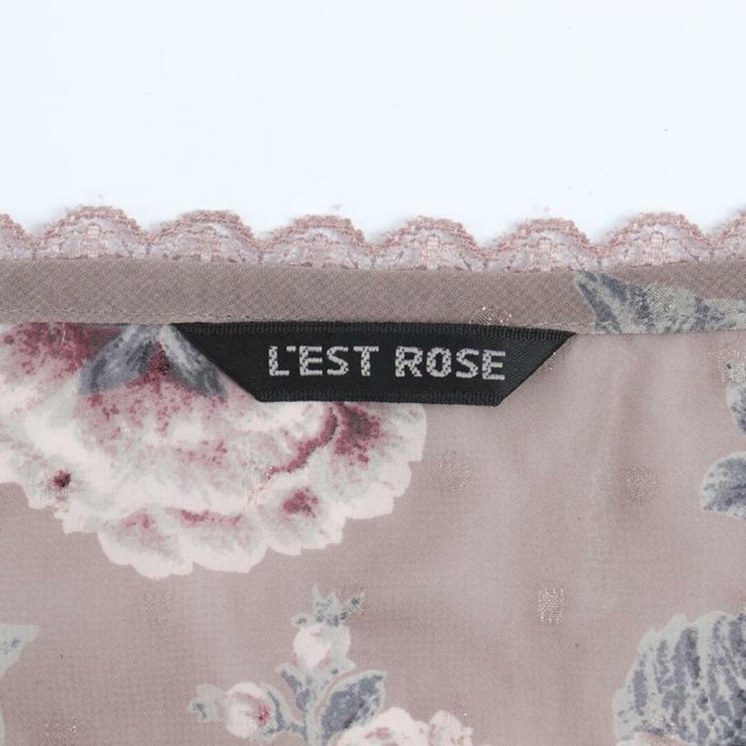 L'EST ROSE(レストローズ)のレストローズ チュニック 花柄 ワンピース トップス レース ウエスト紐 レディース 2サイズ ベージュ L'EST ROSE レディースのトップス(チュニック)の商品写真