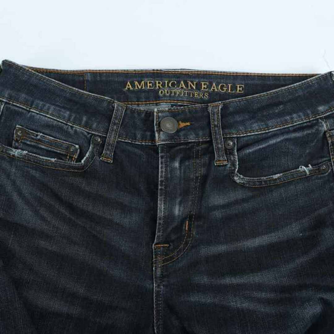 American Eagle(アメリカンイーグル)のアメリカンイーグル デニムパンツ ジーンズ スキニー ダメージ加工 シンプル レディース 30サイズ ブルー American Eagle レディースのパンツ(デニム/ジーンズ)の商品写真