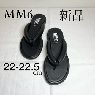 エムエムシックス(MM6)のMM6 Maison Margielaマルジェラ　ロゴ入りサンダル　22.5cm(サンダル)
