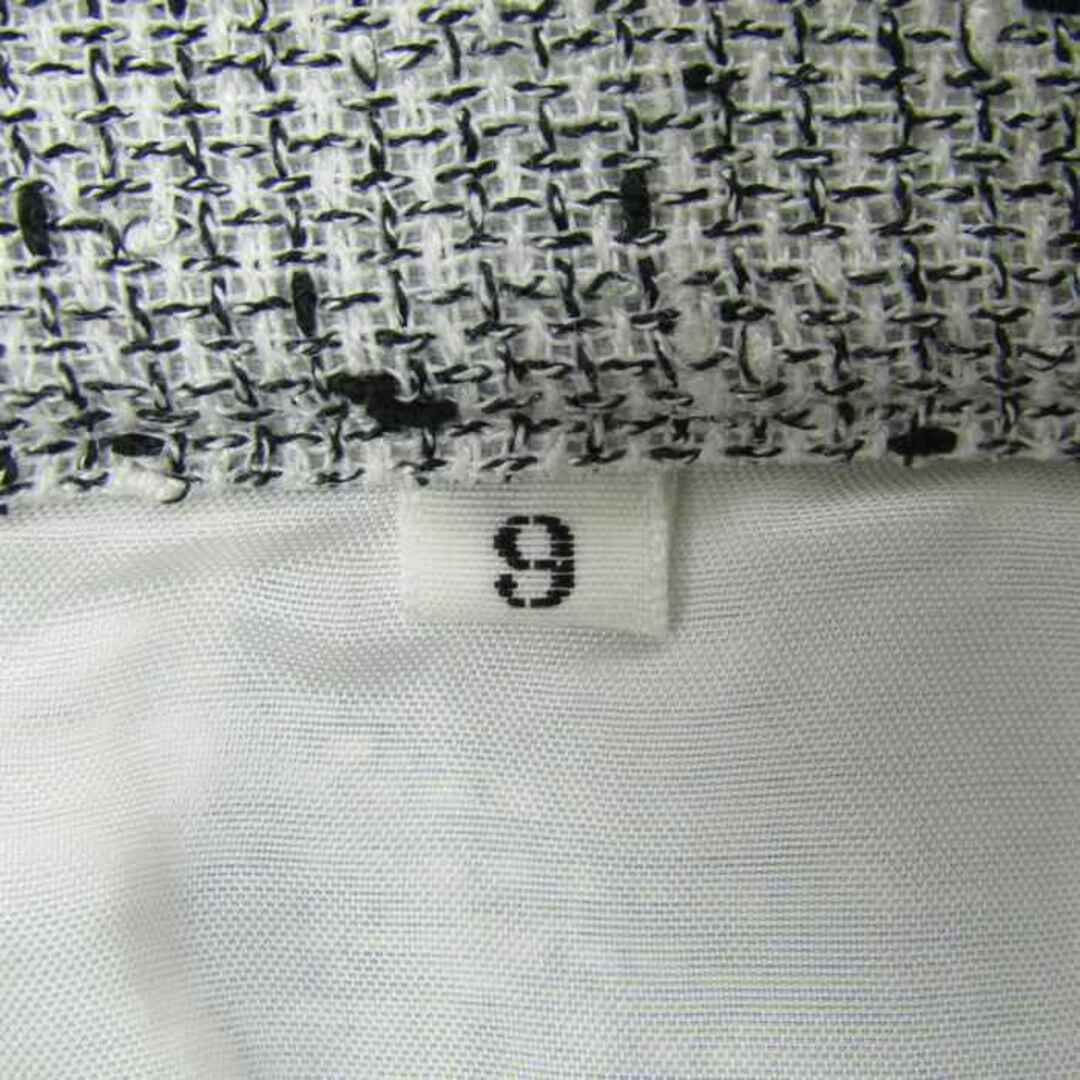M'S GRACY(エムズグレイシー)のエムズグレイシー スカート ミディアム丈 ツイードファスナー  レディース 9ARサイズ ブラック グレー M'S GRACY レディースのスカート(その他)の商品写真
