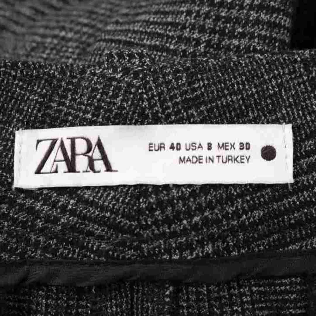 ZARA(ザラ)のザラ パンツ テーパード スーツ 入学式 卒園式 チェック柄 レディース 40サイズ グレー ZARA レディースのパンツ(その他)の商品写真