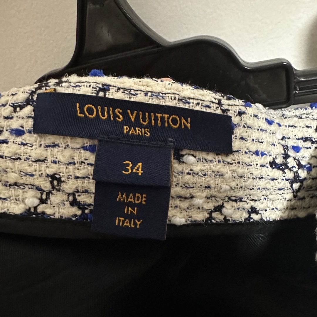 LOUIS VUITTON(ルイヴィトン)のLOUIS VUITTONツイードスカート ブルー モノグラム レディースのスカート(ミニスカート)の商品写真