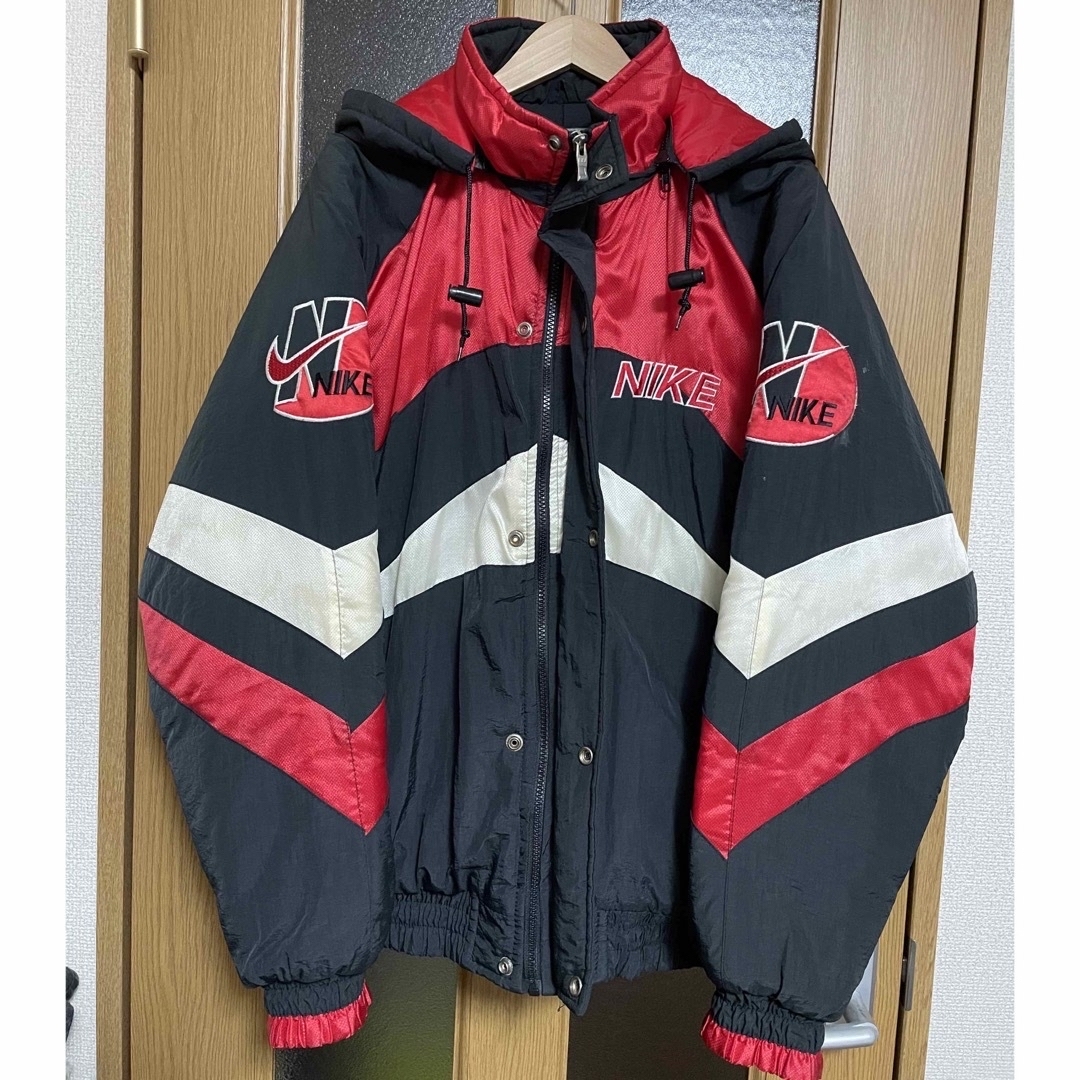 NIKE(ナイキ)の90s NIKE VINTAGE HOODED SPORT JACKET RED メンズのジャケット/アウター(ナイロンジャケット)の商品写真