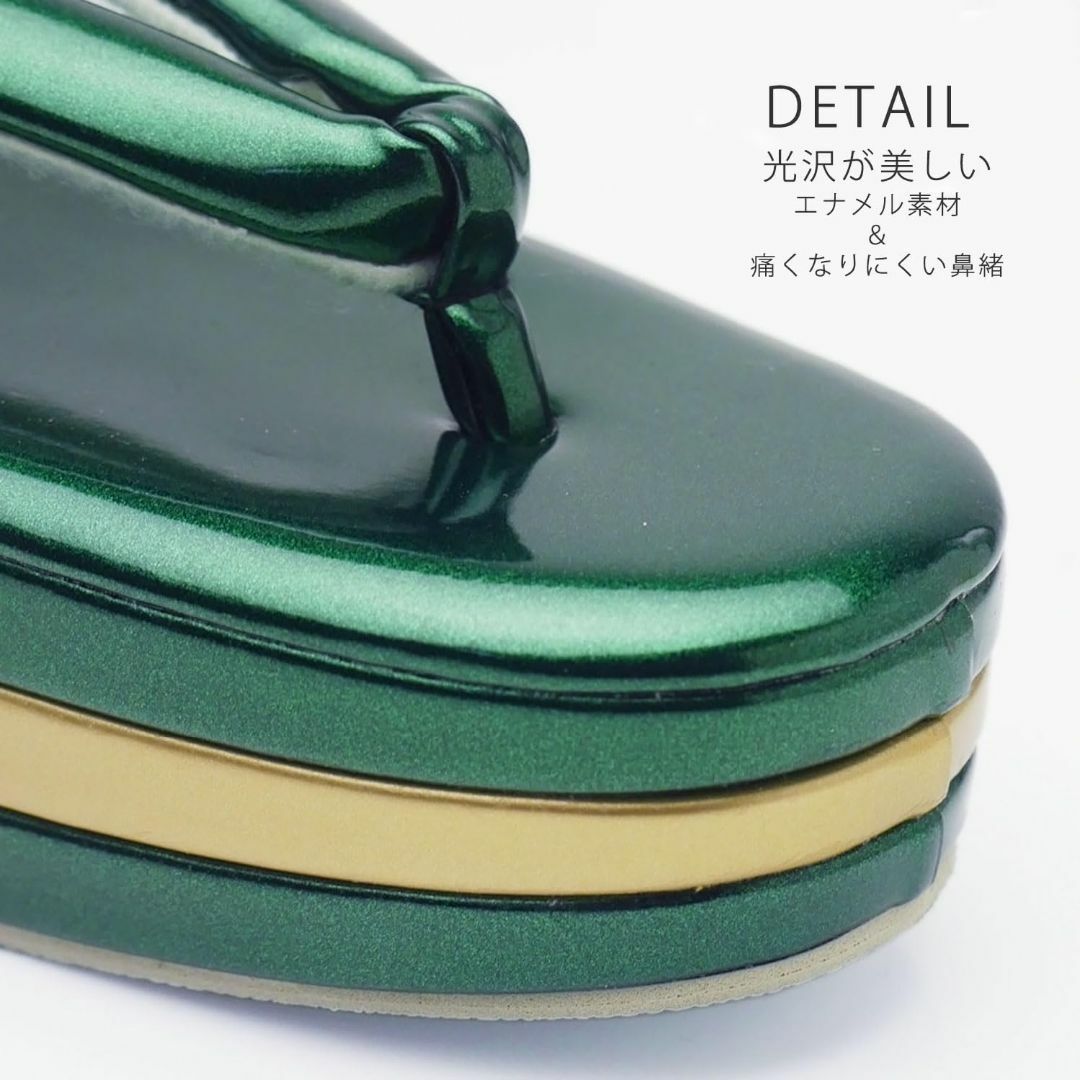 【色: W42-3】NISHIORI 振袖用 エナメル 3枚芯 草履バッグ セッ レディースのファッション小物(その他)の商品写真