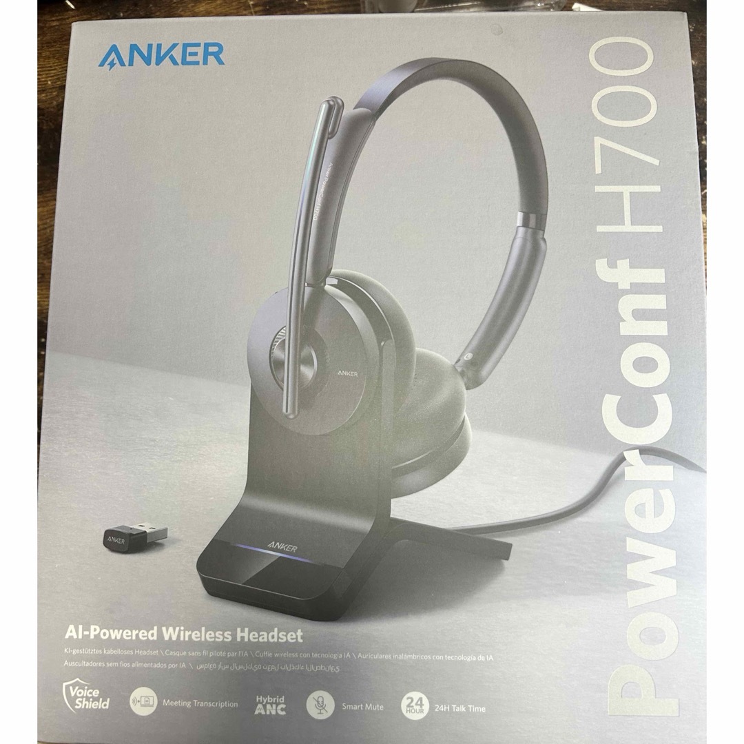 Anker(アンカー)のAnker ヘッドセット＋充電スタンド POWERCONF H700 スマホ/家電/カメラのPC/タブレット(PC周辺機器)の商品写真