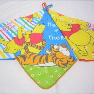 クマノプーサン(くまのプーさん)のくまのプーさん　ディズニー　ループタオル3枚組 Pooh 28X28cm在庫２(タオル)