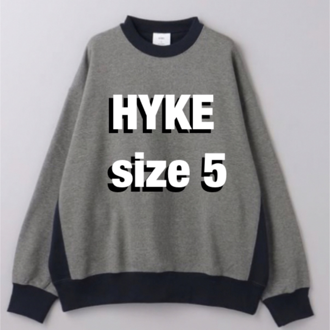 最安値で買 【新品未使用】HYKE SWEAT SHIRT スウェット グレー size 5