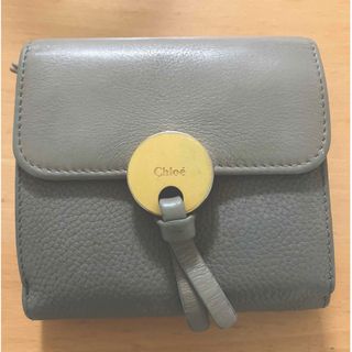 クロエ(Chloe)のChloe クロエ インディ 三つ折り財布 ゴールド金具 グレージュ(財布)