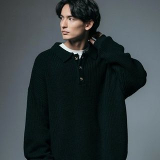 ロッキーモンロー(Rocky Monroe)のRocky Monroe　 ドロップショルダー ポロニットセーター(ニット/セーター)