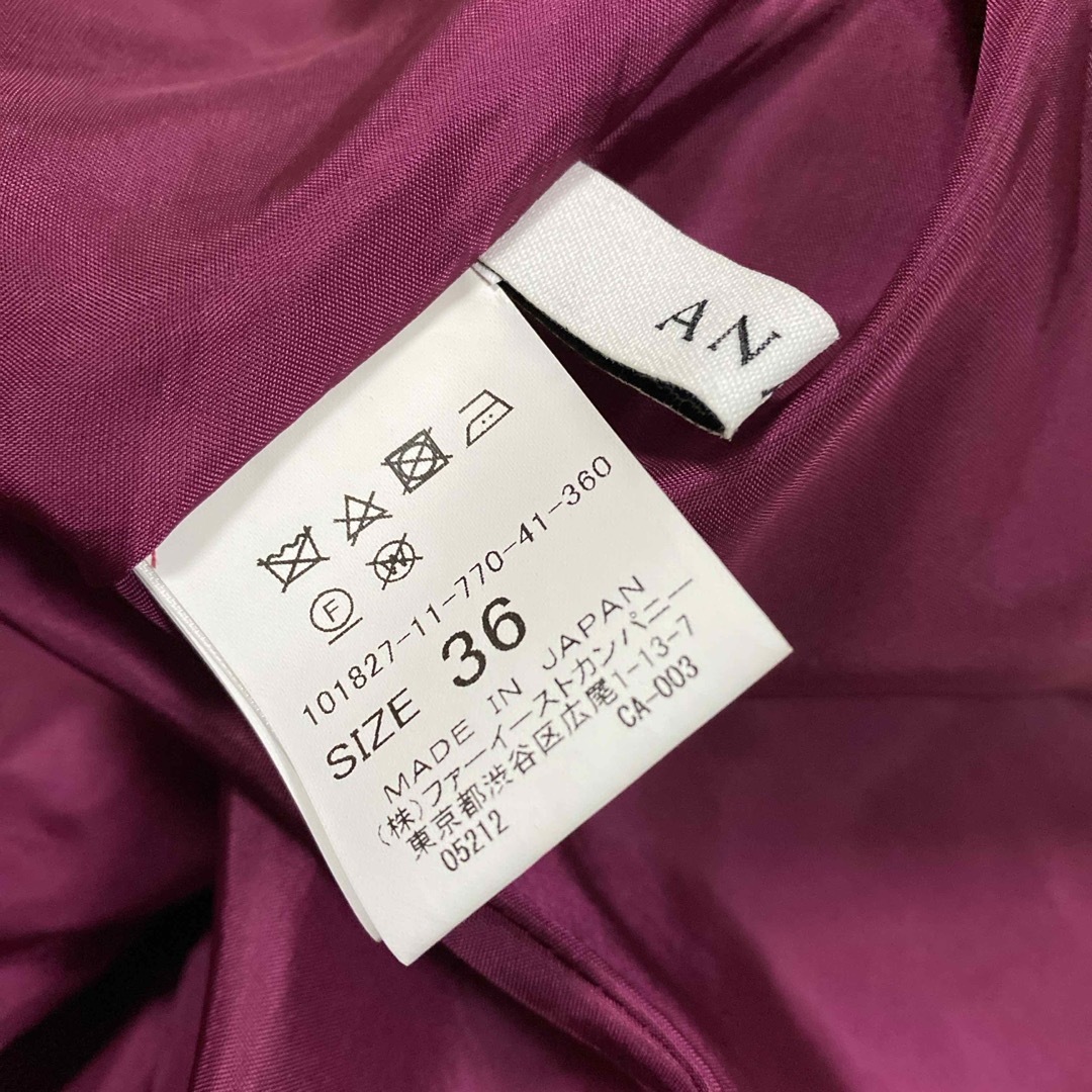 ANAYI(アナイ)のアナイ　チェリーレッド　巻きスカート　ラップスカート　S レディースのスカート(ひざ丈スカート)の商品写真