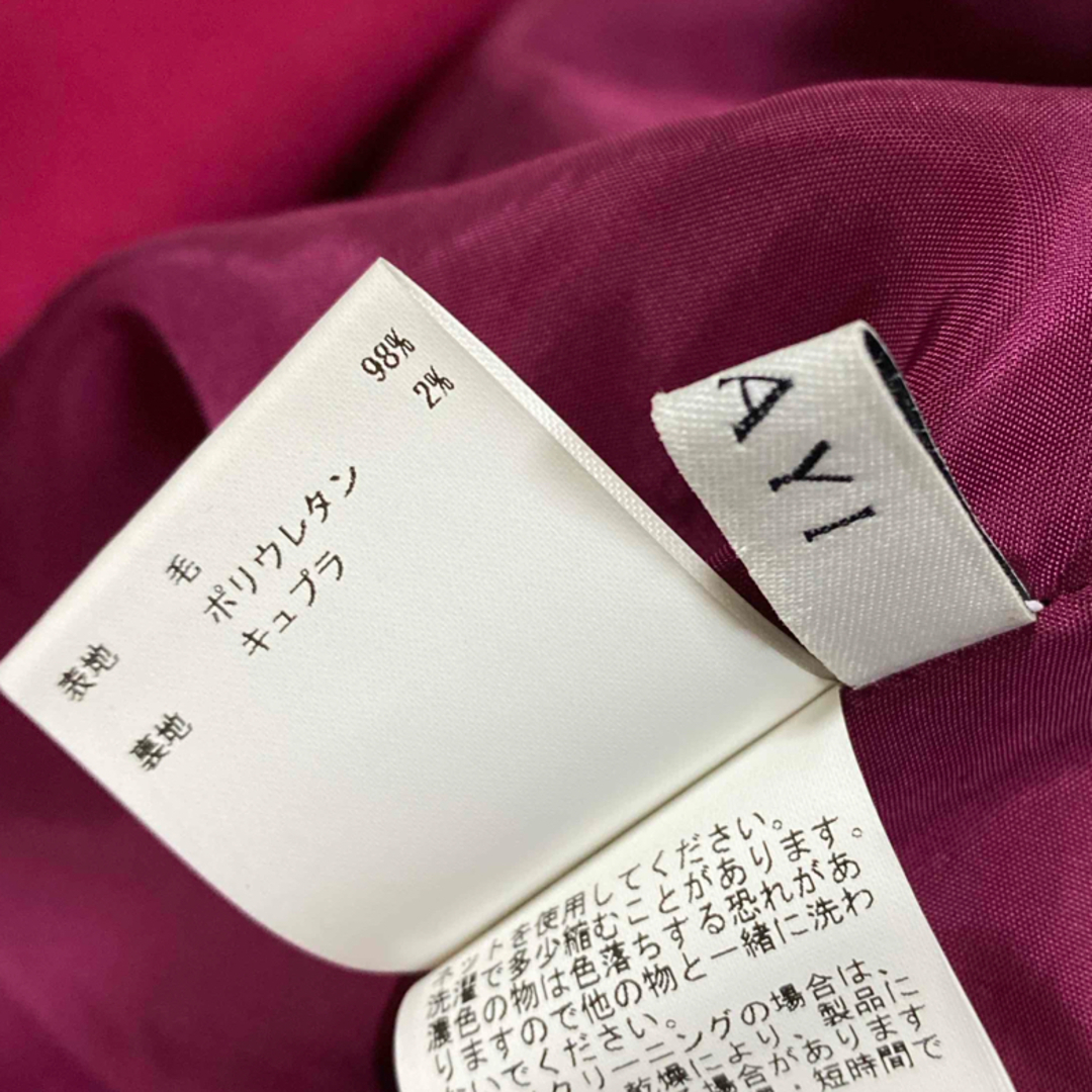ANAYI(アナイ)のアナイ　チェリーレッド　巻きスカート　ラップスカート　S レディースのスカート(ひざ丈スカート)の商品写真