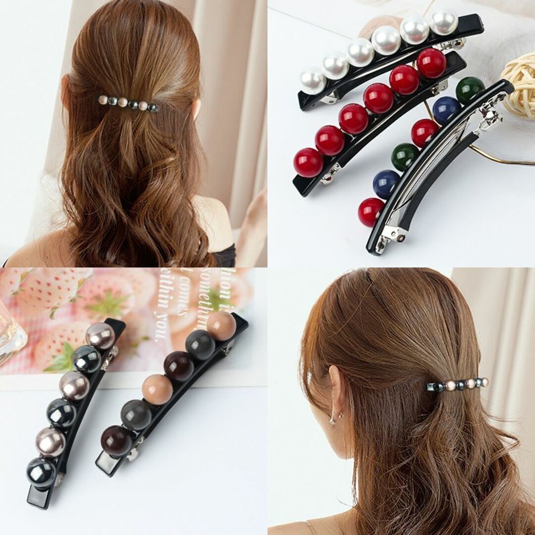 [ナカノヤ] バレッタ 60mm NKBT4VA 274A82 レディースのヘアアクセサリー(バレッタ/ヘアクリップ)の商品写真