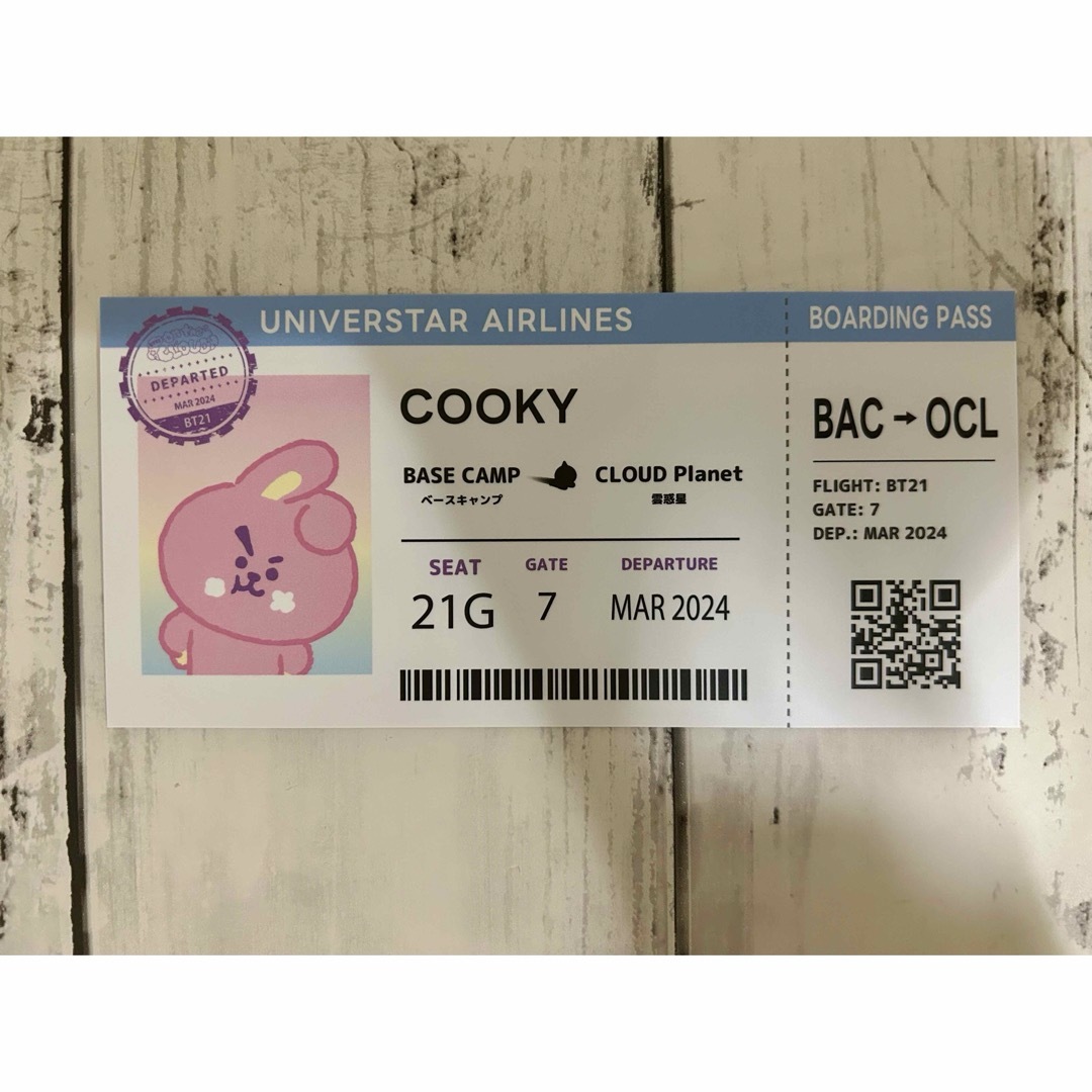 BT21(ビーティーイシビル)のBT21 RJ On the Cloudスイーツワゴン グク　COCKY エンタメ/ホビーのおもちゃ/ぬいぐるみ(キャラクターグッズ)の商品写真