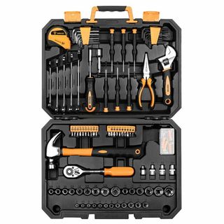 DEKO 128点 ホームツールセット 工具セット 家庭用 日曜大工 DIYセッ(その他)