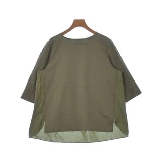 ニジュウサンク(23区)の23区 ニジューサンク Tシャツ・カットソー 46(XXL位) カーキ 【古着】【中古】(カットソー(半袖/袖なし))