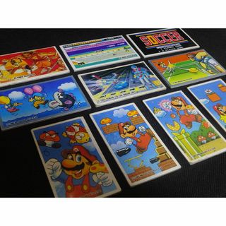 1980年代 ファミコンソフト＆スーパーマリオ 角メンコセット 昭和レトロ① (その他)