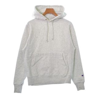 チャンピオン(Champion)のCHAMPION チャンピオン パーカー L 白xグレー系 【古着】【中古】(パーカー)