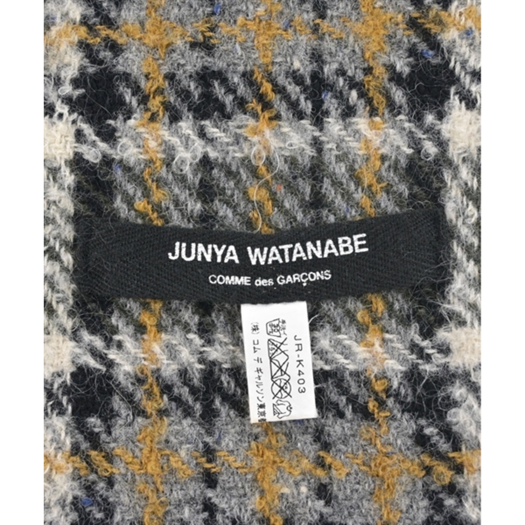 JUNYA WATANABE(ジュンヤワタナベ)のJUNYA WATANABE ストール - グレーxカーキx黒等(チェック) 【古着】【中古】 レディースのファッション小物(ストール/パシュミナ)の商品写真