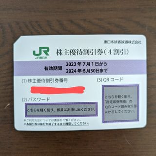 ジェイアール(JR)のJR東日本 株主優待券　1枚(鉄道乗車券)