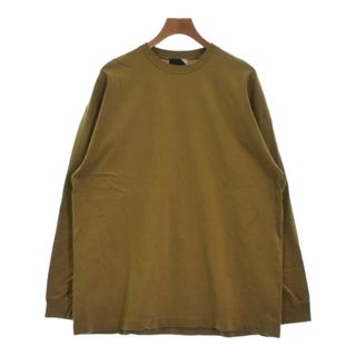 エイトン(ATON)のATON エイトン Tシャツ・カットソー 06(XXL位) カーキ系 【古着】【中古】(Tシャツ/カットソー(半袖/袖なし))