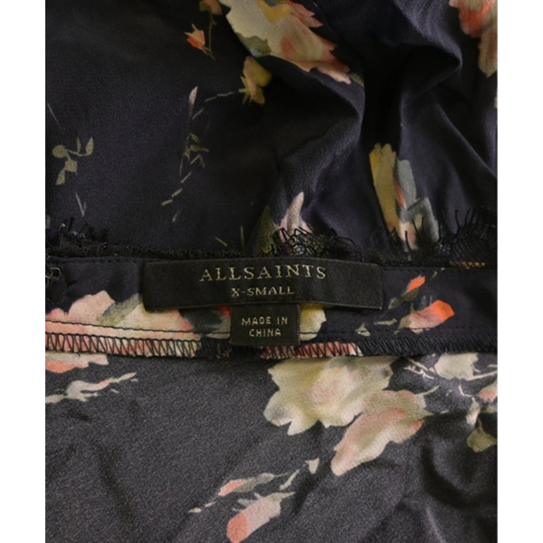 All Saints(オールセインツ)のALLSAINTS オールセインツ ブラウス XS 紺xオレンジx白等(花柄) 【古着】【中古】 レディースのトップス(シャツ/ブラウス(長袖/七分))の商品写真