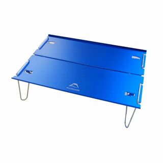 【色: ブルー】FUJIKAZEアウトドアテーブル ミニローテーブル ソロキャン(テーブル/チェア)