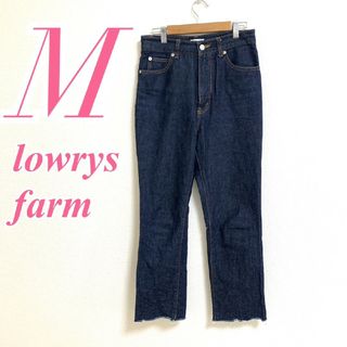 ローリーズファーム(LOWRYS FARM)のローリーズファーム　デニムパンツ　M　ネイビー　切りっぱなし　綿100%(デニム/ジーンズ)