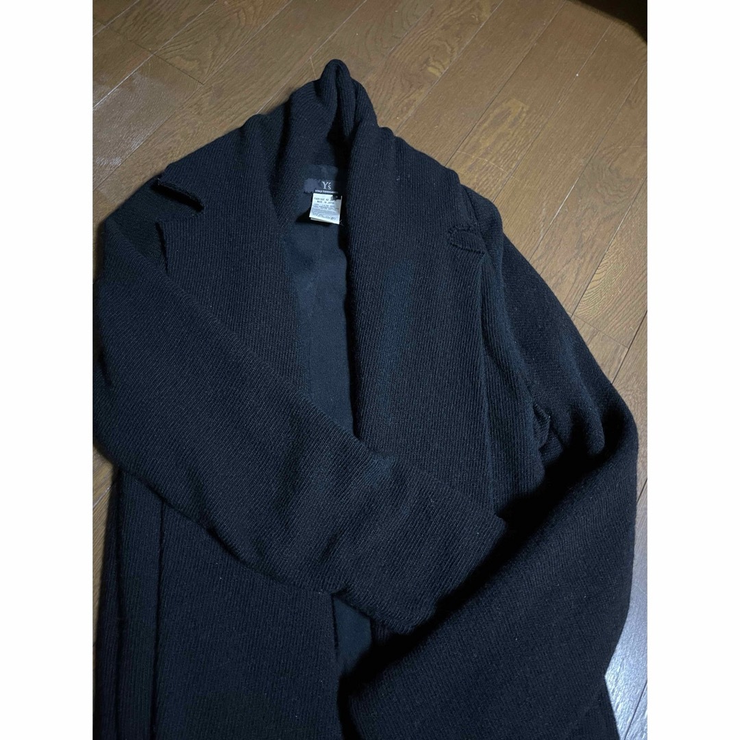 Yohji Yamamoto(ヨウジヤマモト)の【ヨウジヤマモト】ジャケットにも見えるニットなカーディガン メンズのトップス(カーディガン)の商品写真