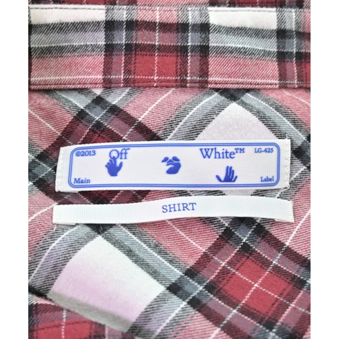 OFF-WHITE(オフホワイト)のOFF-WHITE カジュアルシャツ XXL 赤x白xグレー(チェック) 【古着】【中古】 メンズのトップス(シャツ)の商品写真