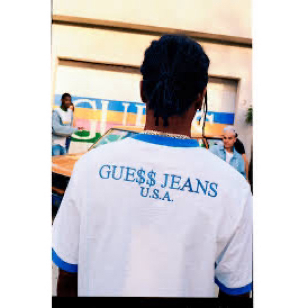 GUESS(ゲス)のGUESS ゲス オリジナル 刺繍ロゴTシャツ(エイサップ・ロッキー コラボ) メンズのトップス(Tシャツ/カットソー(半袖/袖なし))の商品写真