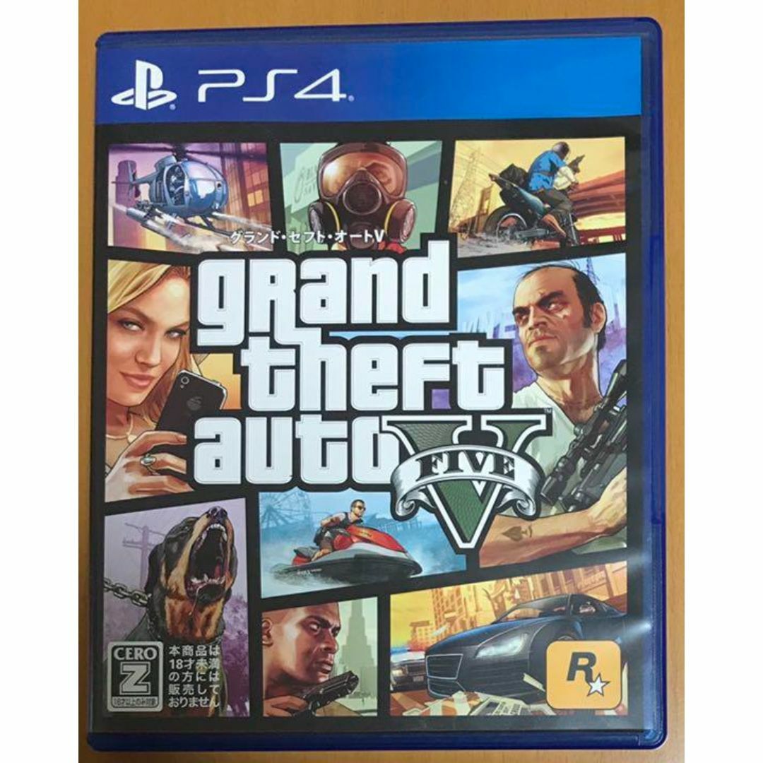 PlayStation4(プレイステーション4)の★PS4 グランドセフトオート5 グラセフ5 GTA5 V 動作確認済 エンタメ/ホビーのゲームソフト/ゲーム機本体(家庭用ゲームソフト)の商品写真