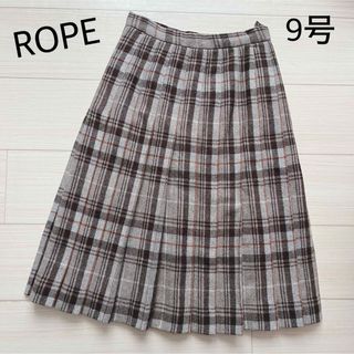 ロペ(ROPE’)のROPE プリーツスカート チェック ロング ミディアム(ロングスカート)