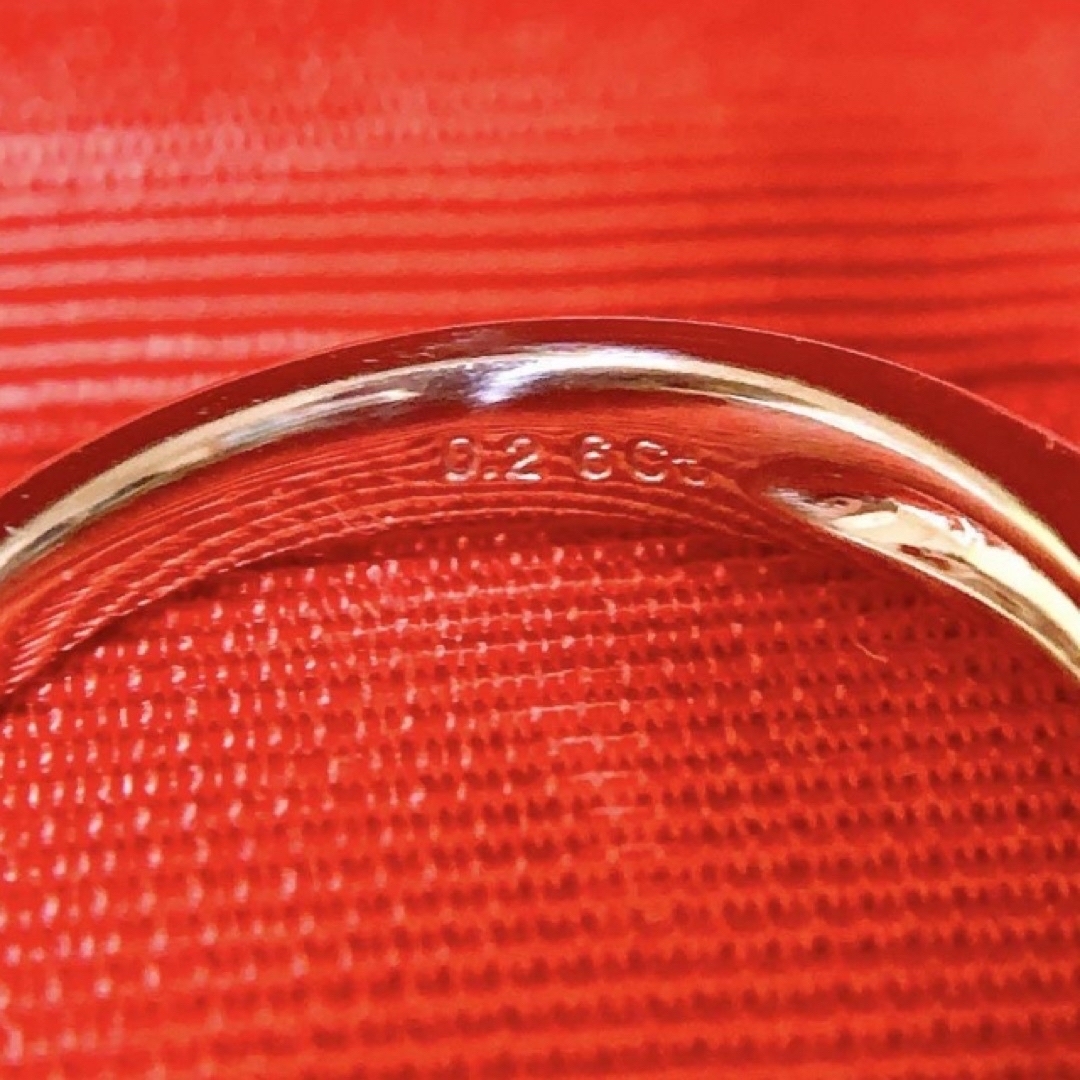 MIKIMOTO(ミキモト)の美品❗️ミキモト❗️D0.26CT✨プラチナリボンダイヤリング　プラチナリング レディースのアクセサリー(リング(指輪))の商品写真