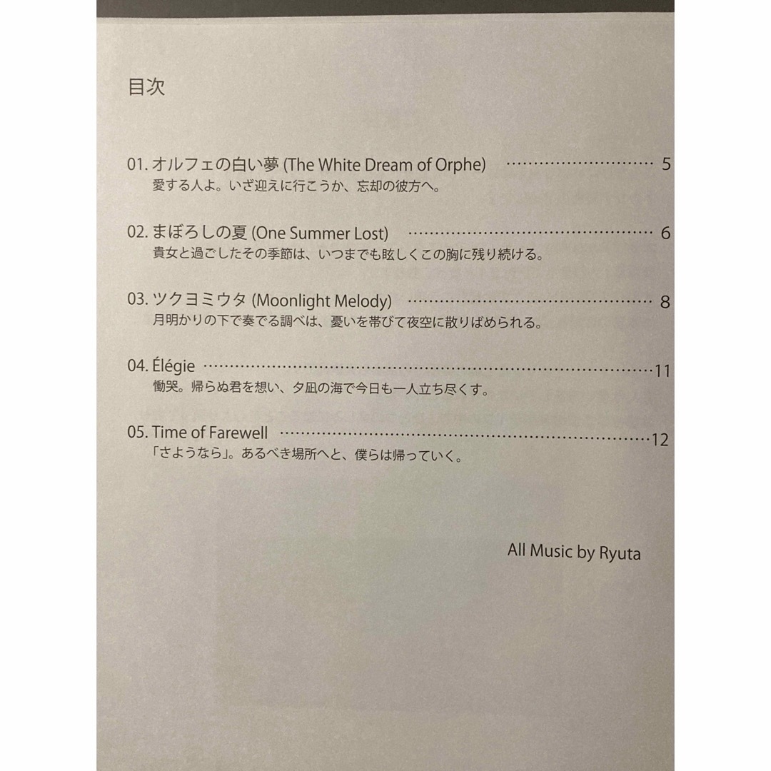 【裁断済】アナスタシア〜天空のセレナード〜 Ryuta Ocarina エンタメ/ホビーの本(楽譜)の商品写真