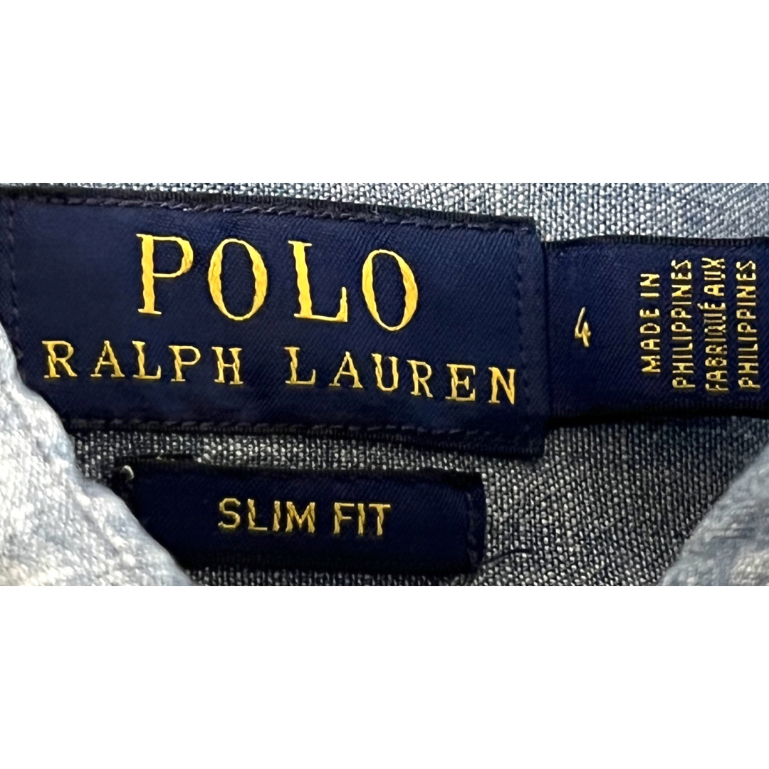 POLO RALPH LAUREN(ポロラルフローレン)の匿名発送　美品　ポロラルフローレン　コットンデニムシャツ　サイズ4 レディースのトップス(シャツ/ブラウス(長袖/七分))の商品写真