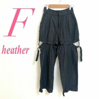 ヘザー(heather)のHeather　ヘザー　ワイドパンツ カジュアル サイドカット(カジュアルパンツ)