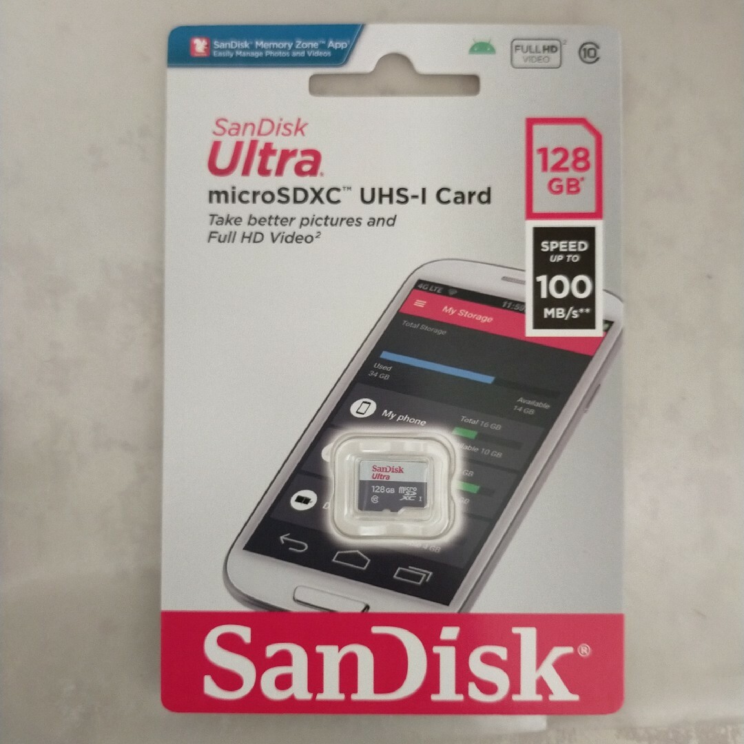 SanDisk(サンディスク)のサンディスク　microSDカード 128GB マイクロSD スマホ/家電/カメラのスマートフォン/携帯電話(その他)の商品写真