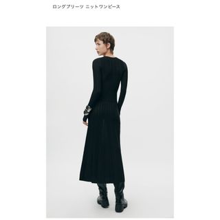 ザラ(ZARA)のZARA　ロングプリーツ　ニットワンピース(ロングワンピース/マキシワンピース)